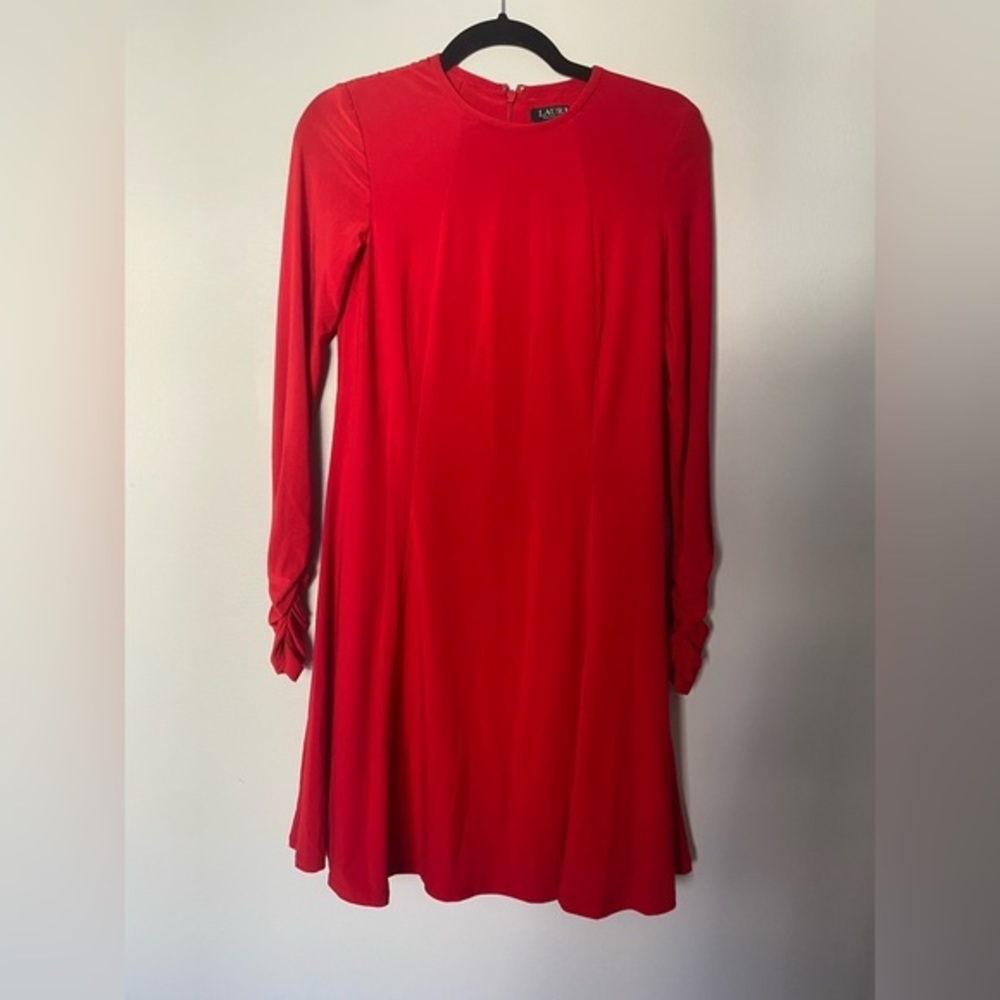 Ralph lauren LAUREN WOMENS DRESS RED SIZE 0